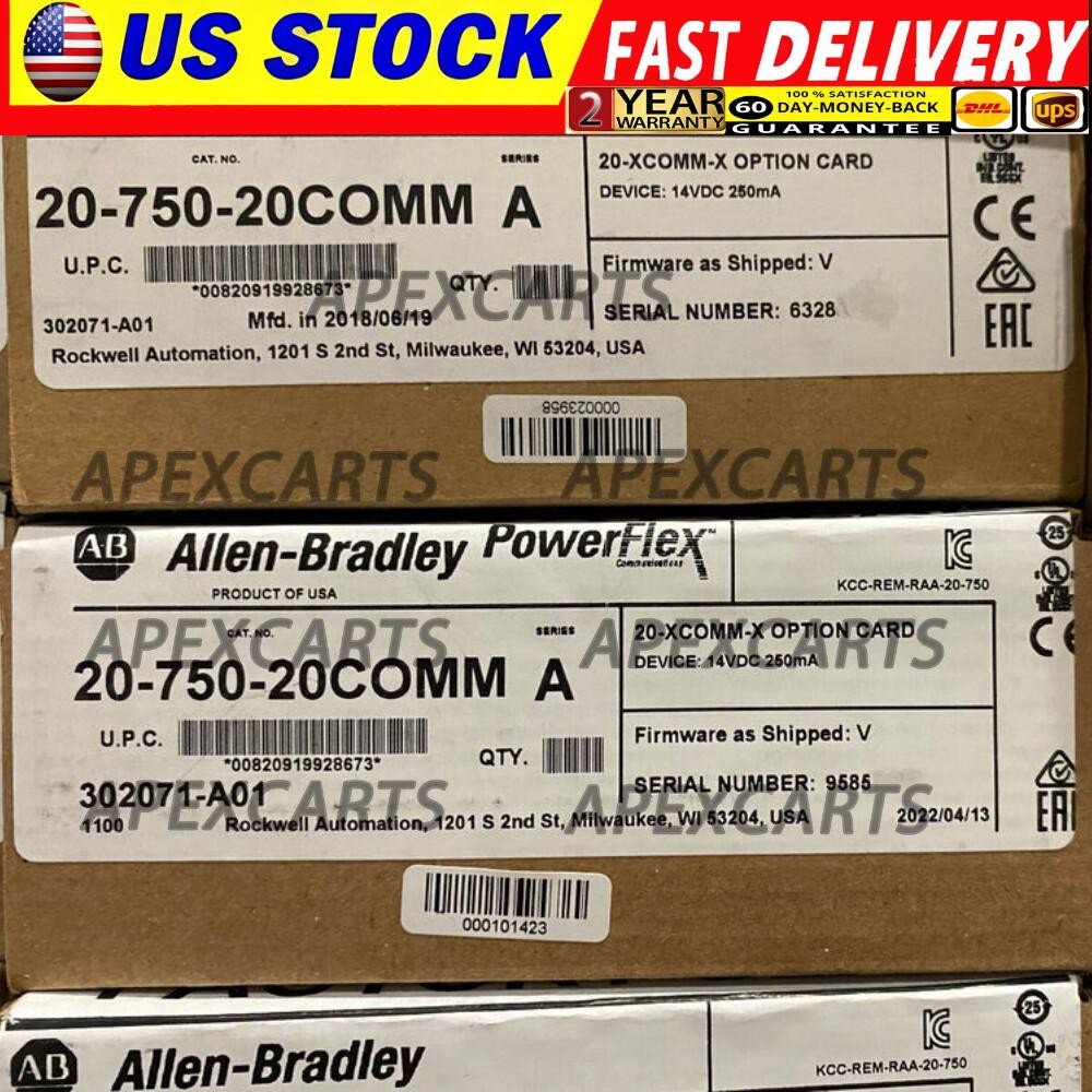 New AB 20-750-20COMM PowerFlex Inverter Communication Card US Free Tax