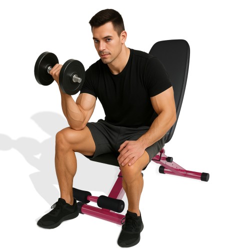Adjustable Weight Dumbbell Bench Incline Decline Foldable Body Workout Exercise