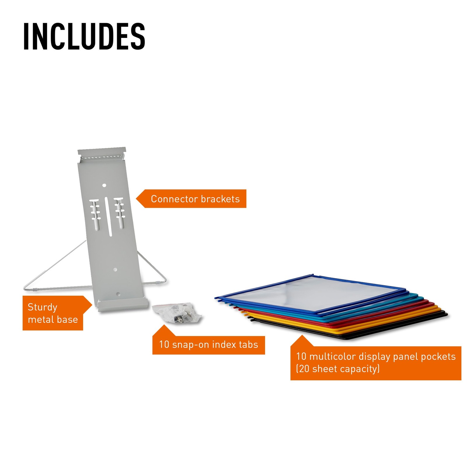 Durable Instaview20 Desktop Reference System, Letter Size, 10 Pockets