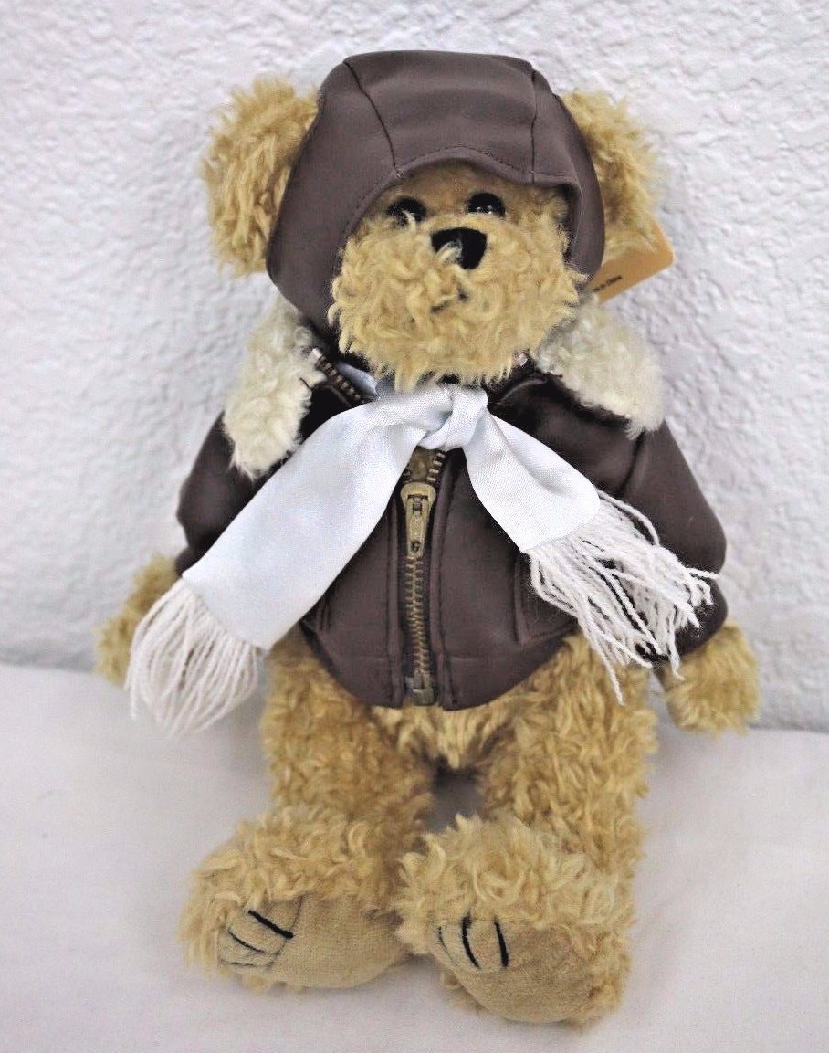 NEW Unipak Designs, Inc 10" Vintage Pilot Teddy Chabby Jr. Style:1903BE