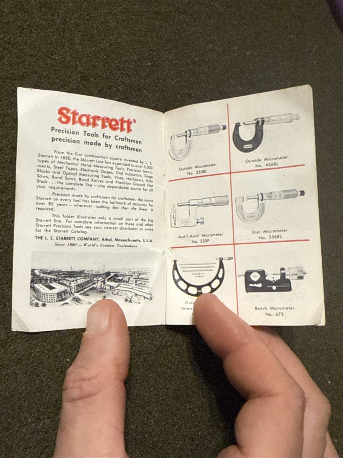 Vintage Starrett Micrometer Machinist Tool Mini Catalog 🇺🇸