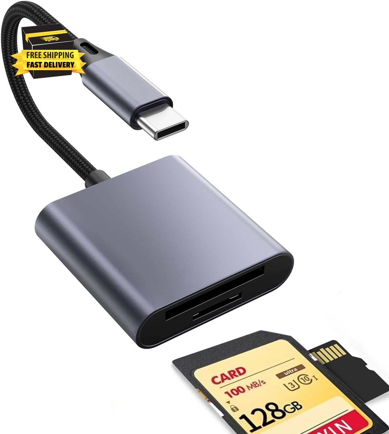 1PCS USB C to SD Card Reader, Supports SD and TF Memory Cards | ,Upgraded with a