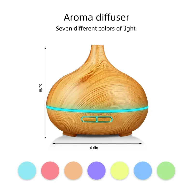 Aroma Diffuser Humidifier With 6x33oz Essential Oils Colorful LED And Remote