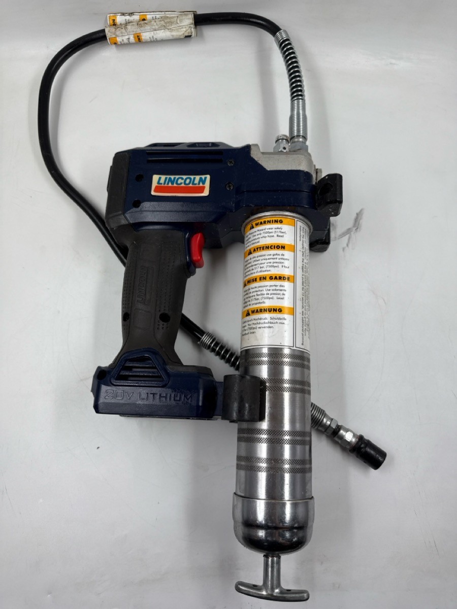 Lincoln Electric PowerLuber 1880 Grease Gun Tested Works * Battery N (MI1074504)