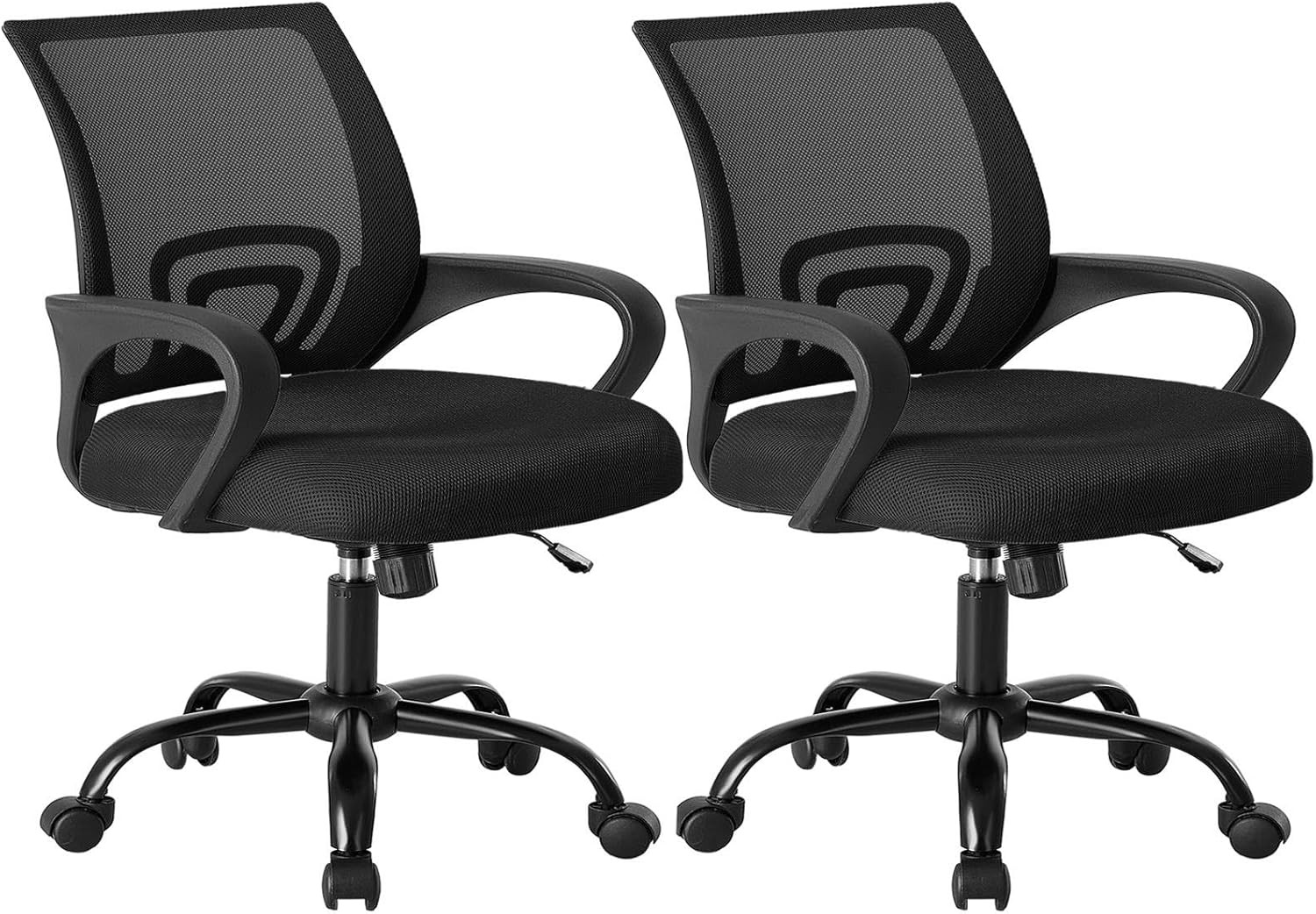 Ergonomic Mid-Back Office Chair,Swivel Rolling Mesh Chair,Height Adjust,Rocking