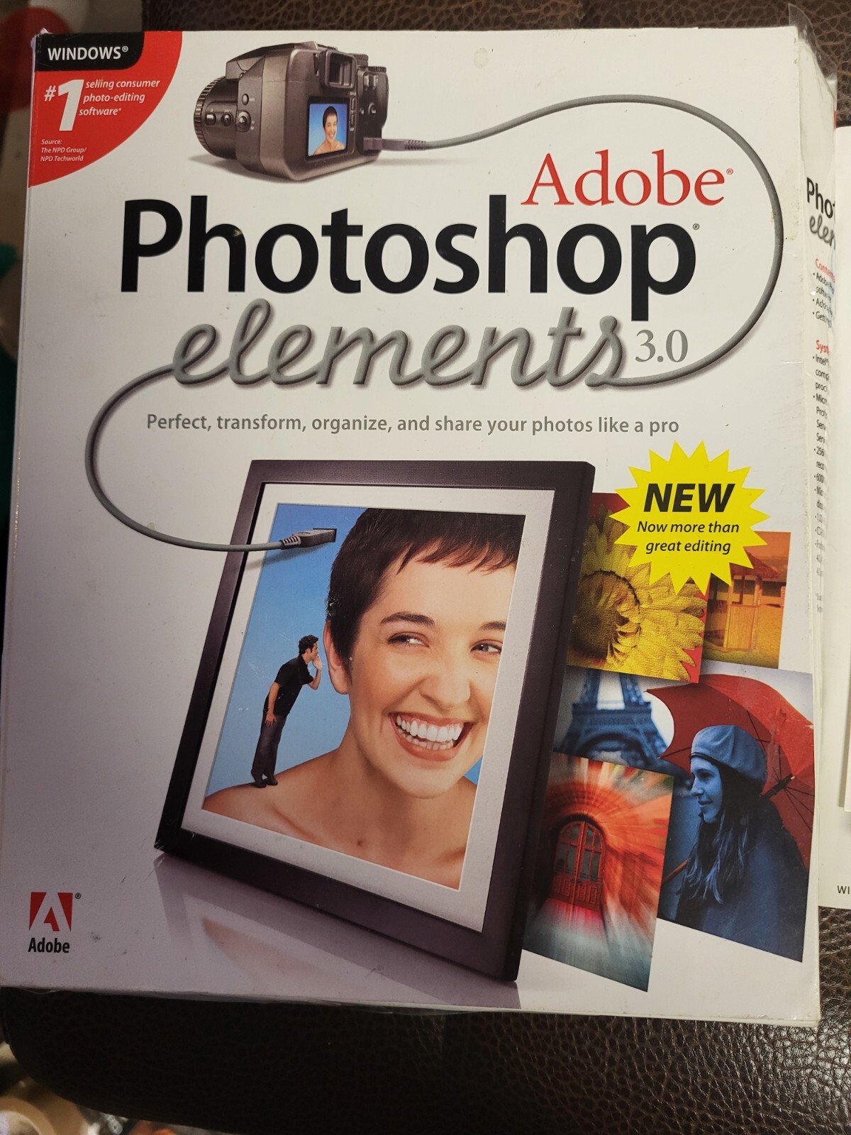 Adobe Photoshop Elements 3.0 PC BIG BOX w/ Serial Number /COMPLETE + ALL INSERTS
