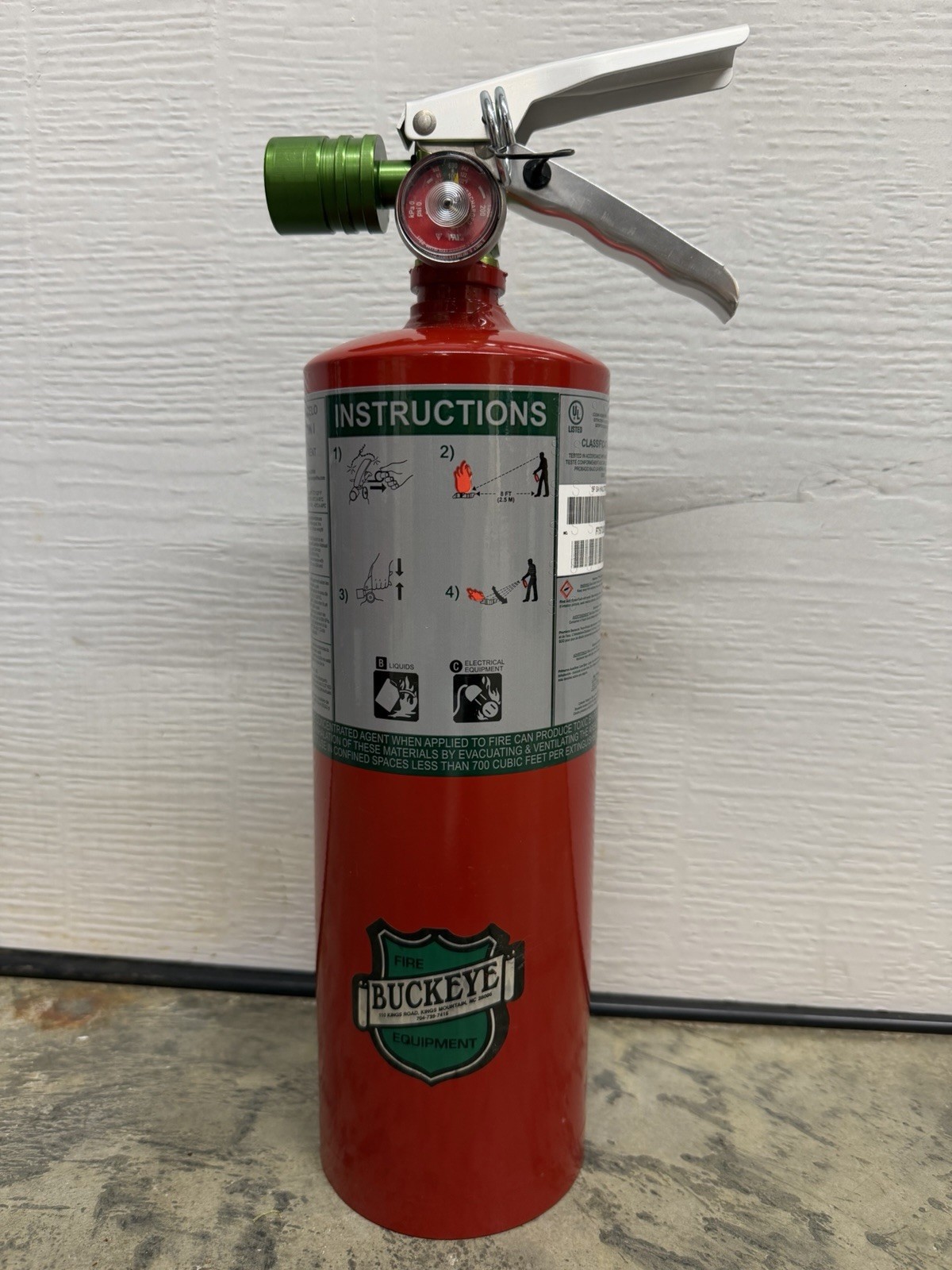 Buckeye 5 Pound 5F SA Halotron I Fire Extinguishe