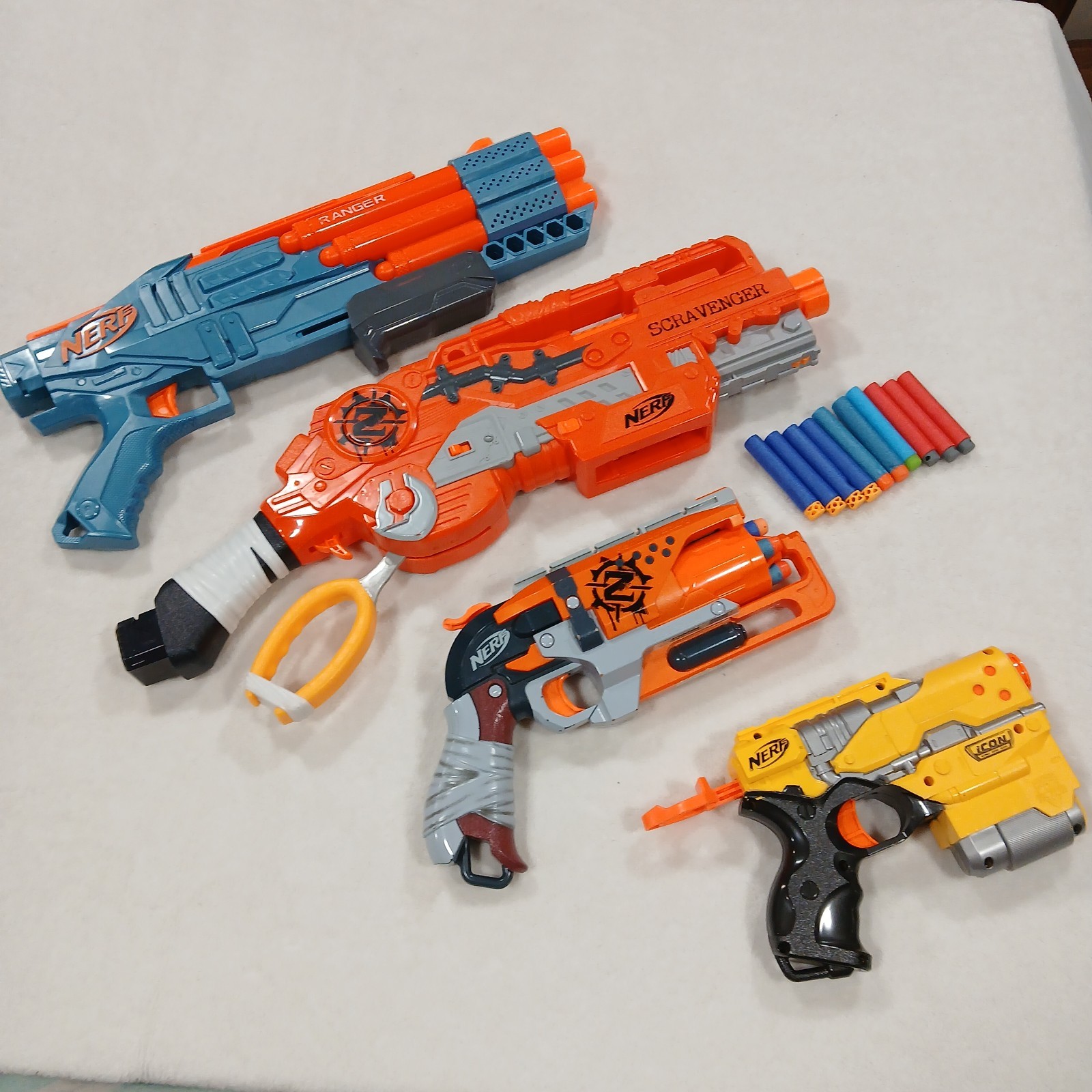 Nerf Lot & Darts N-strike Element EX-6, Ranger PD-5, Zombie Strike Pair All Work