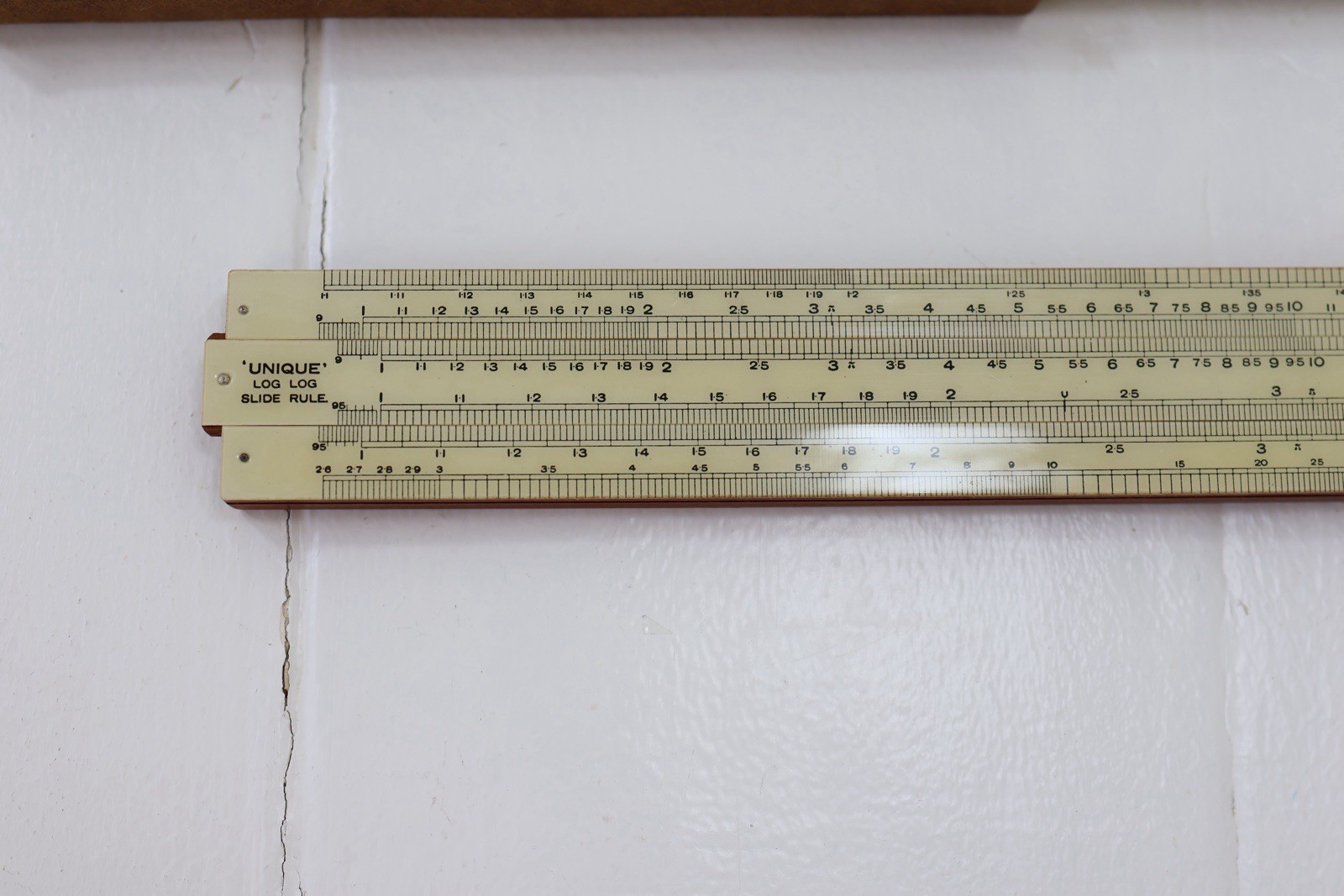Vintage Unique Log Slide Rule Ruler 12”