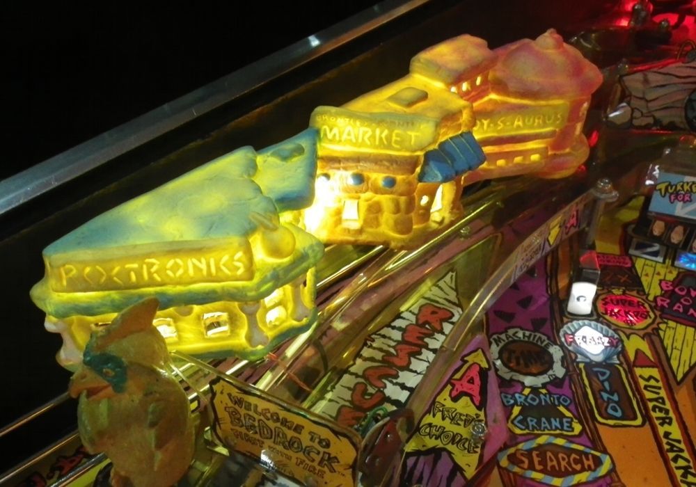 Flintstones Pinball buildings light kit mod