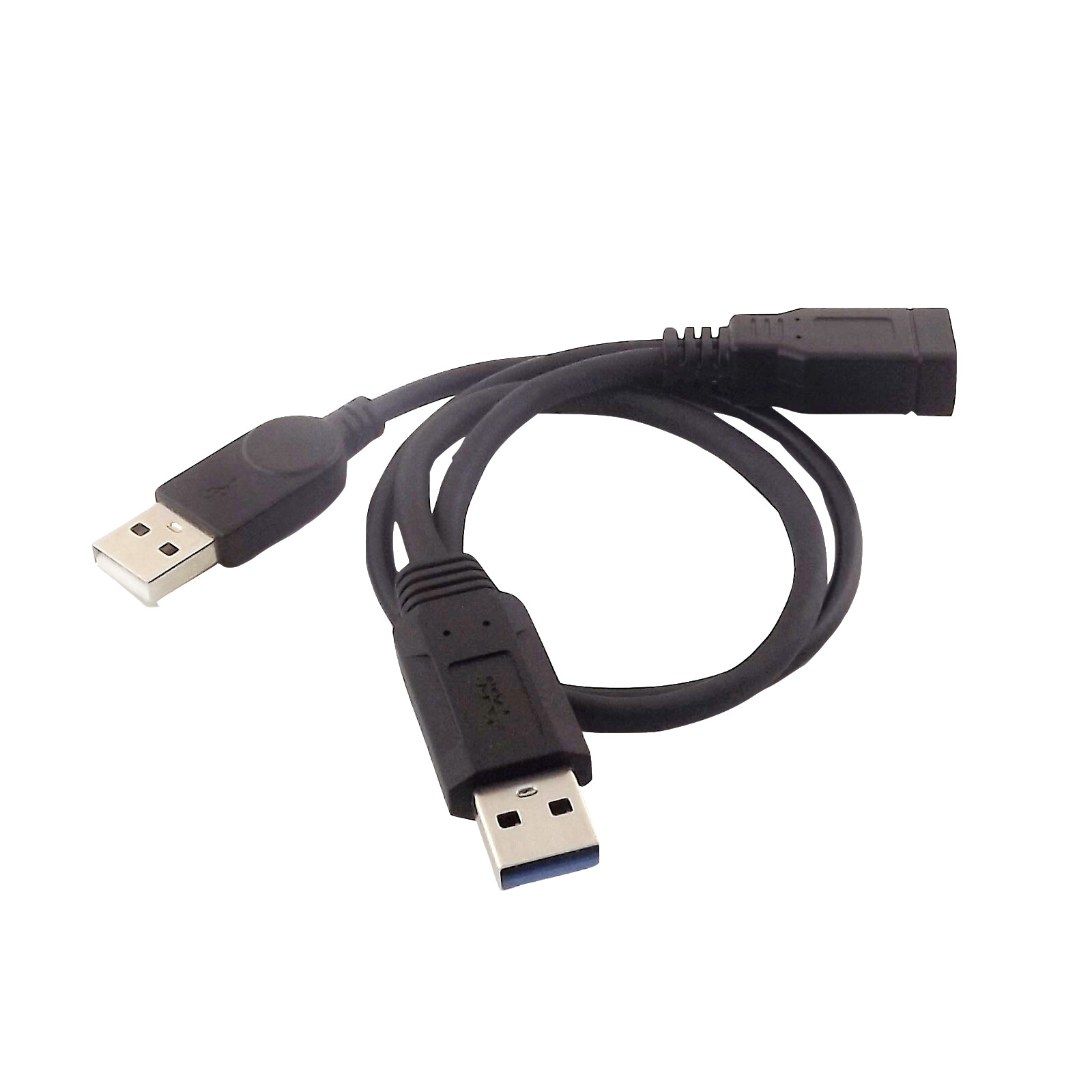 1pc USB 3.0 A Female to Dual USB Male 2.0 and 3.0 Charging Data Y Splitter Cable