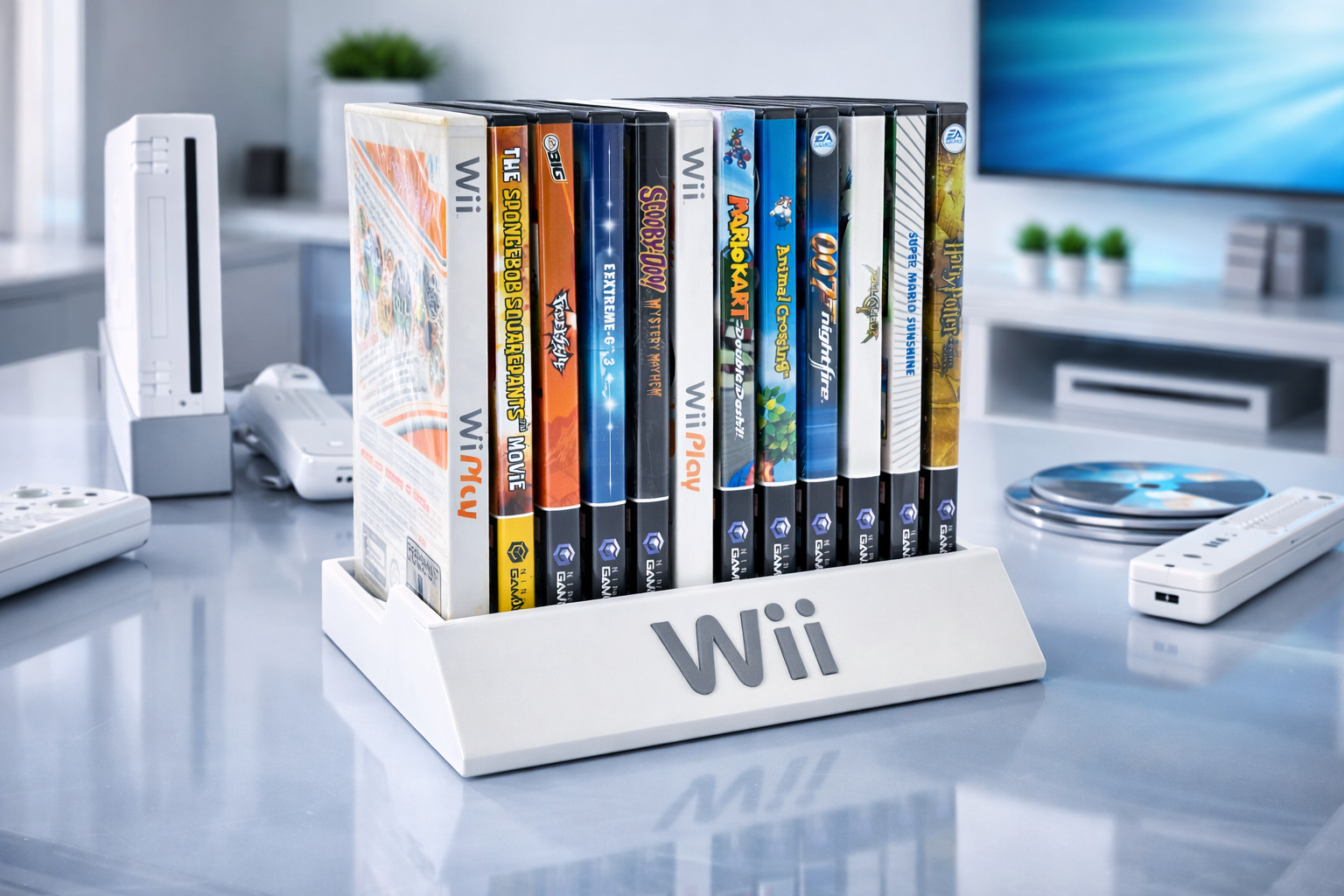 Wii Game Storage Stand for 12 Cases – Display & Organizer