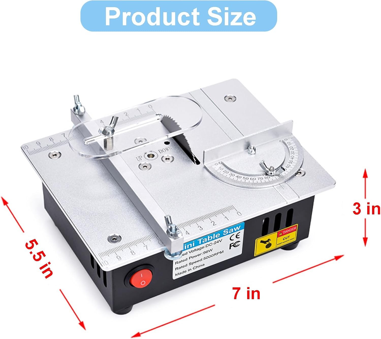 [TIMILAND] Mini Multi-Functional Table Saw S6 Cutter Speed、Angle、0-1/2inch hight