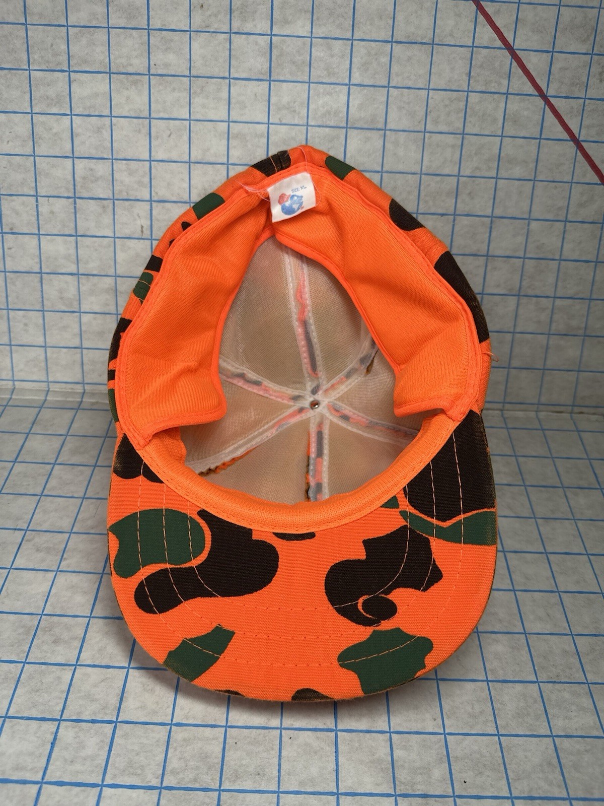 Ducks Unlimited Hunting Hat XL Blaze Orange Ear Flaps Trapper Cap Deer Hunt Camo