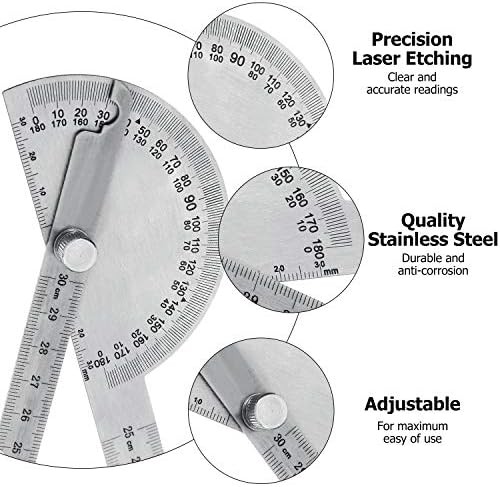 Angle Protractor Angle Finder Ruler Two Arm Stainless Steel Protractor Woodworki
