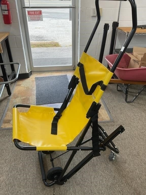 4-Wheel Evacuation Chair EMS Medical Emergency Patient Transfer Chair 180kg Load