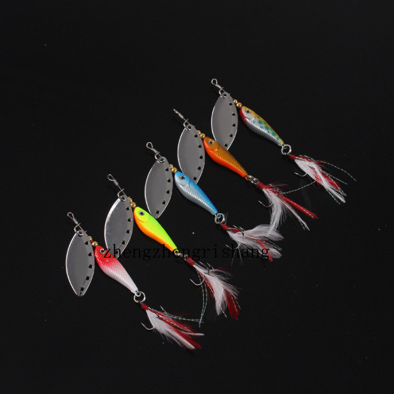 5pcs Fishing Lure Metal Spinner Baits Bass Tackle Crankbait Trout Spoon 13g-16g