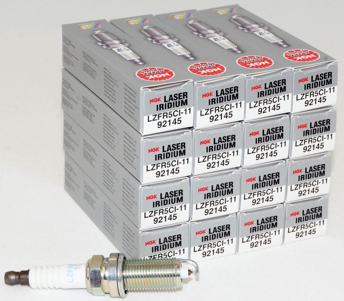 16 Pack Genuine NGK 92145 Laser Iridium Spark Plug LZFR5CI-11 for Mopar Vehicles