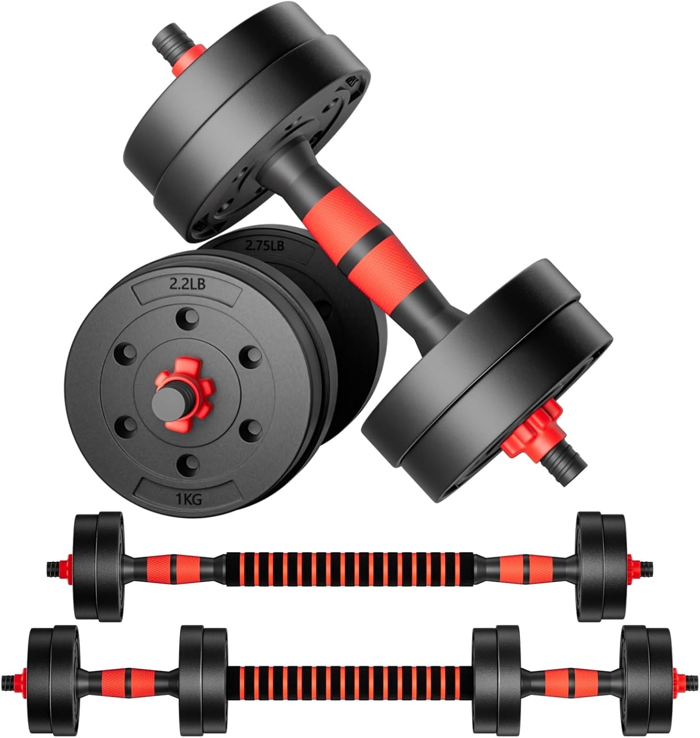 Compact and Versatile Adjustable Dumbbells - Lightweight Set for Home Workouts