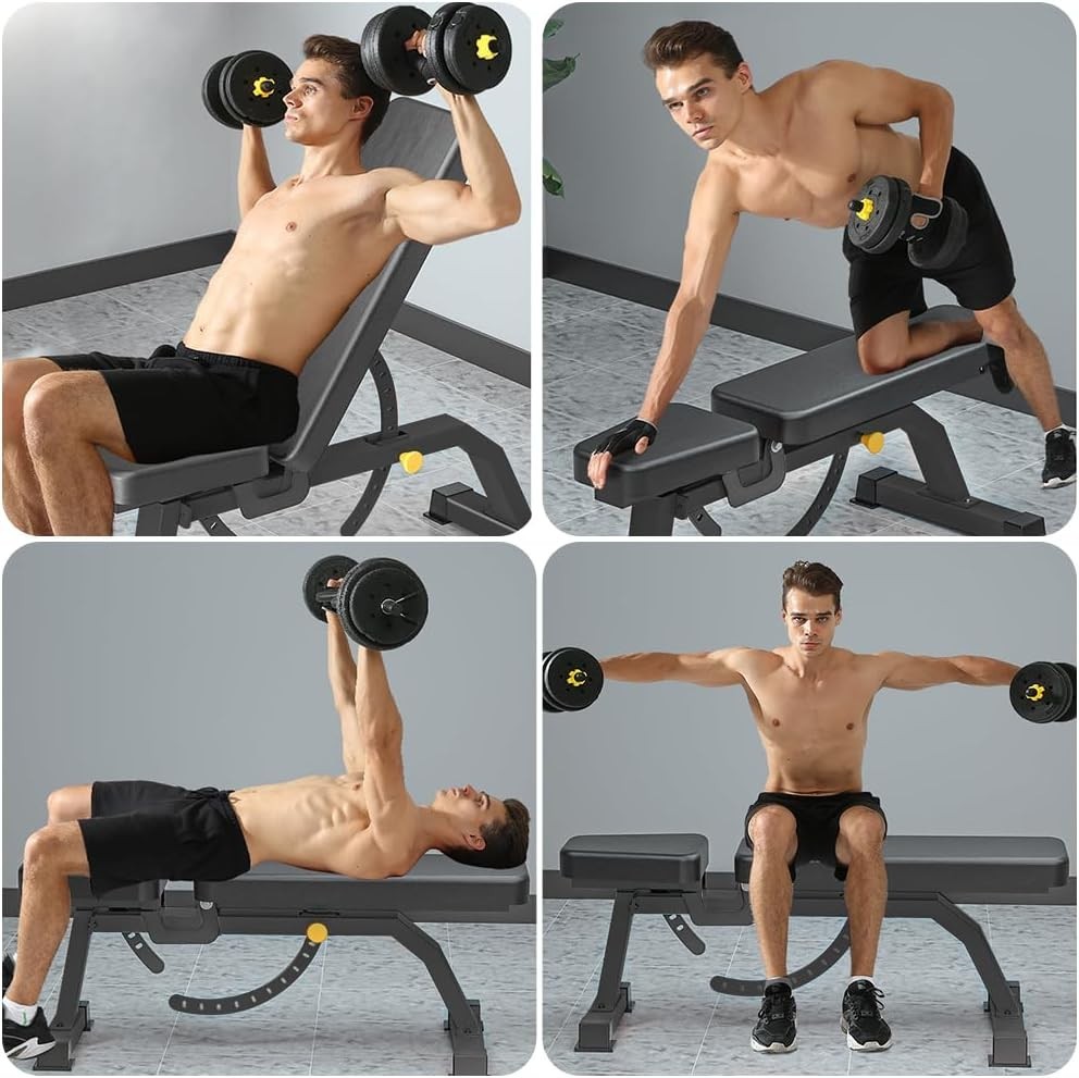 Multi-Functional Weight Bench with Triangular Support Structure for Stability