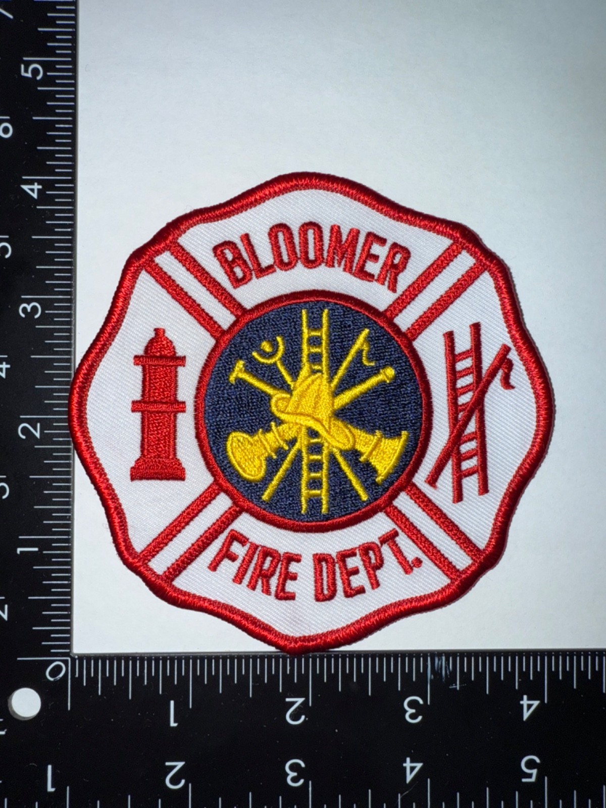 Bloomer Fire Department Wisconsin WI Shoulder Patch Obsolete Embroidered