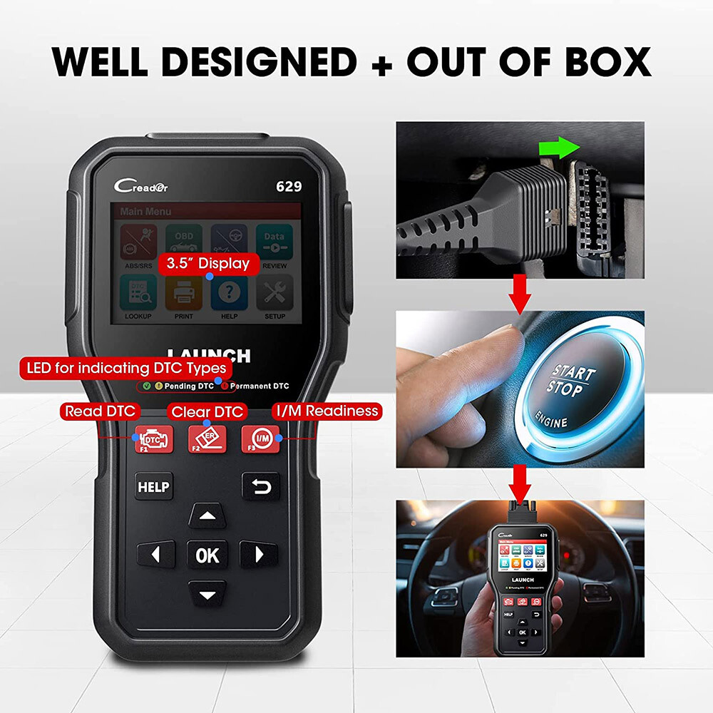 LAUNCH OBD2 Scanner ABS SRS System Diagnostic Tool Oil SAS BMS Reset Code Reader