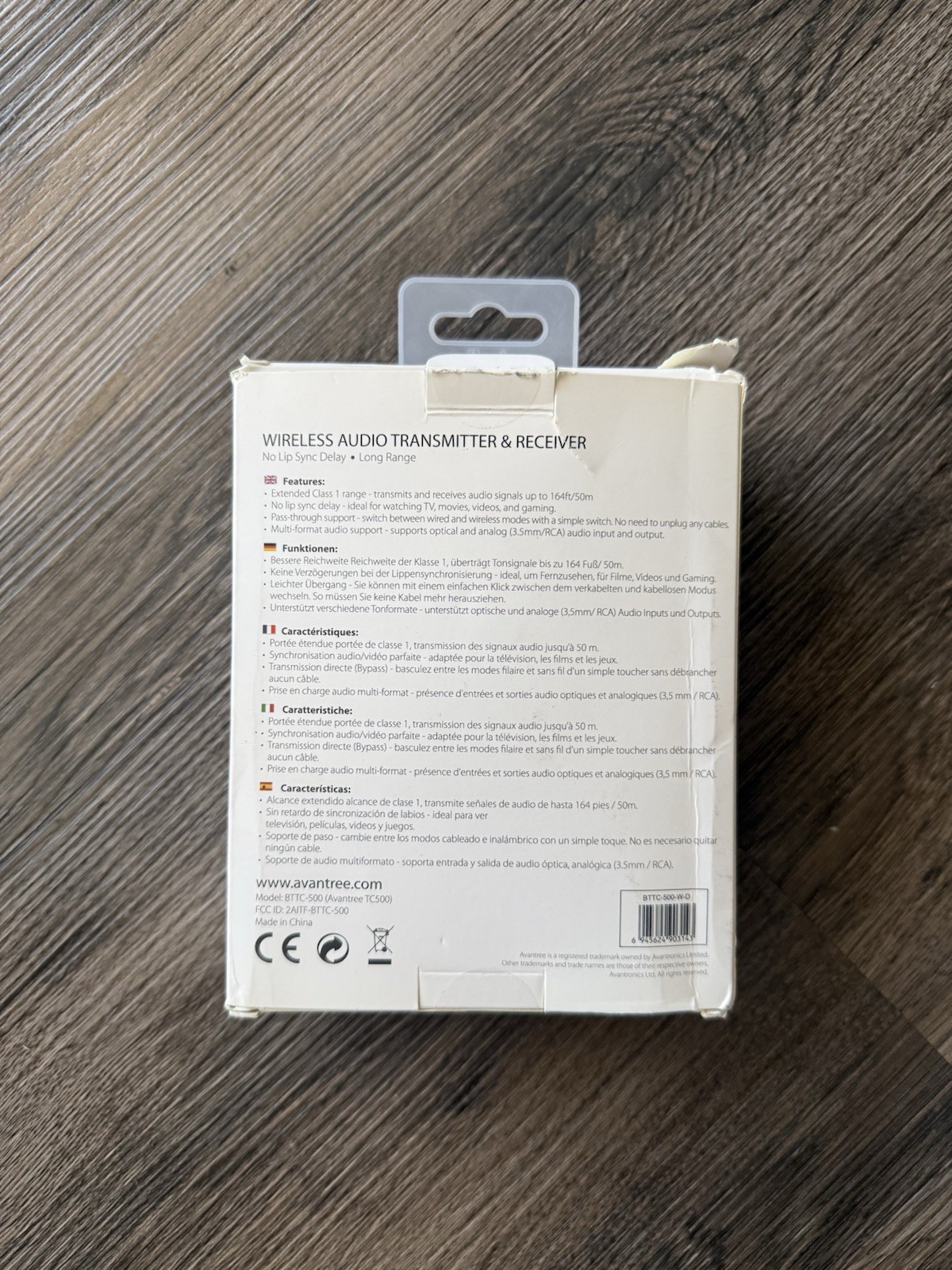 Avantree TC 500 Long-range Wireless Audio Transmitter And Receiver Open Box