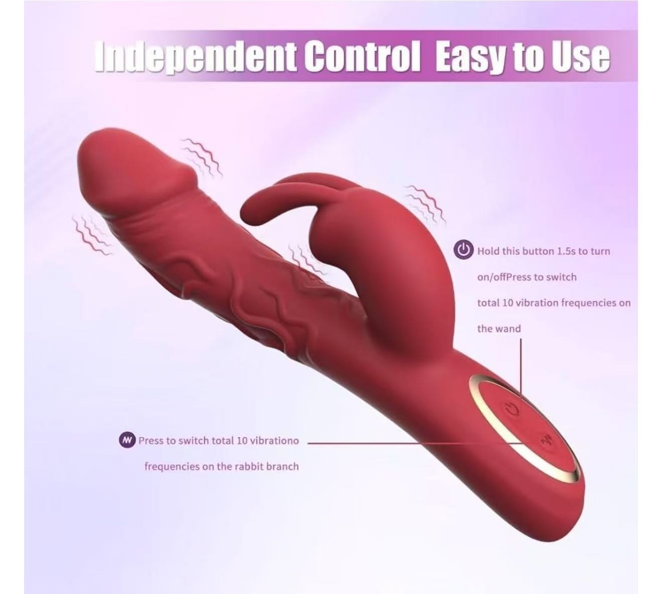 Thrusting Rotating Rabbit Vibrator Dildo G Spot Clit Massager Sex Toys for Women