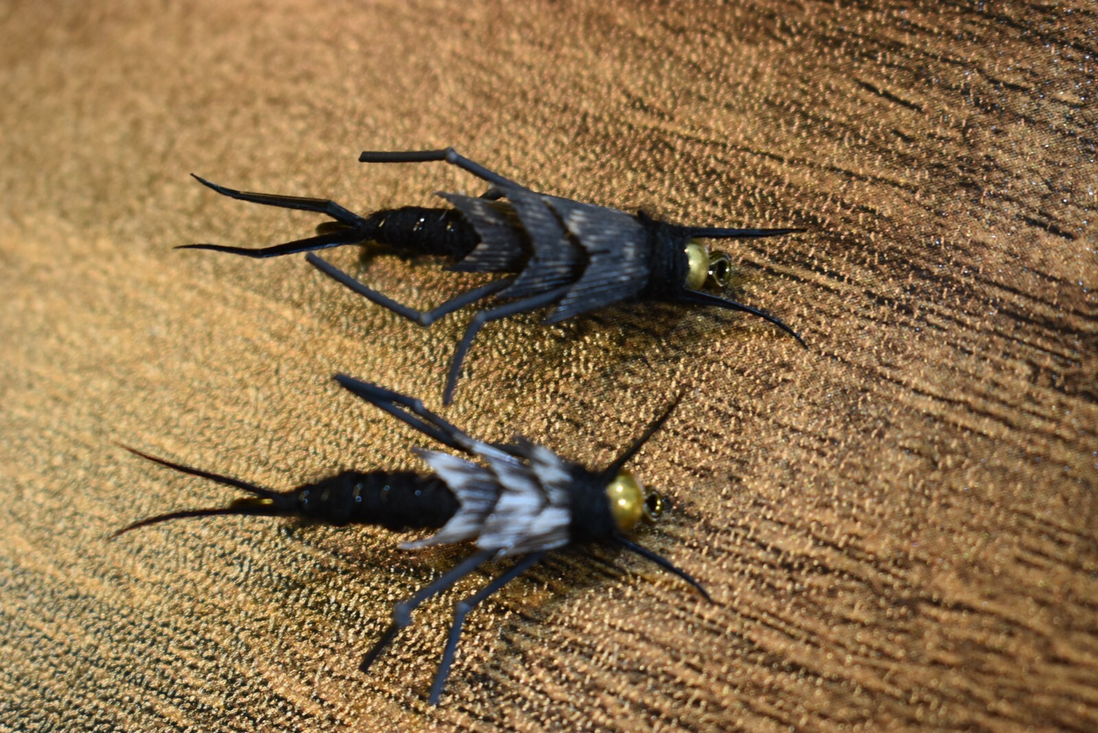DOUBLE IMPROVED BLACK STONEFLY Nymph Fly Fishing Flies 1 Fly, U Choose Size