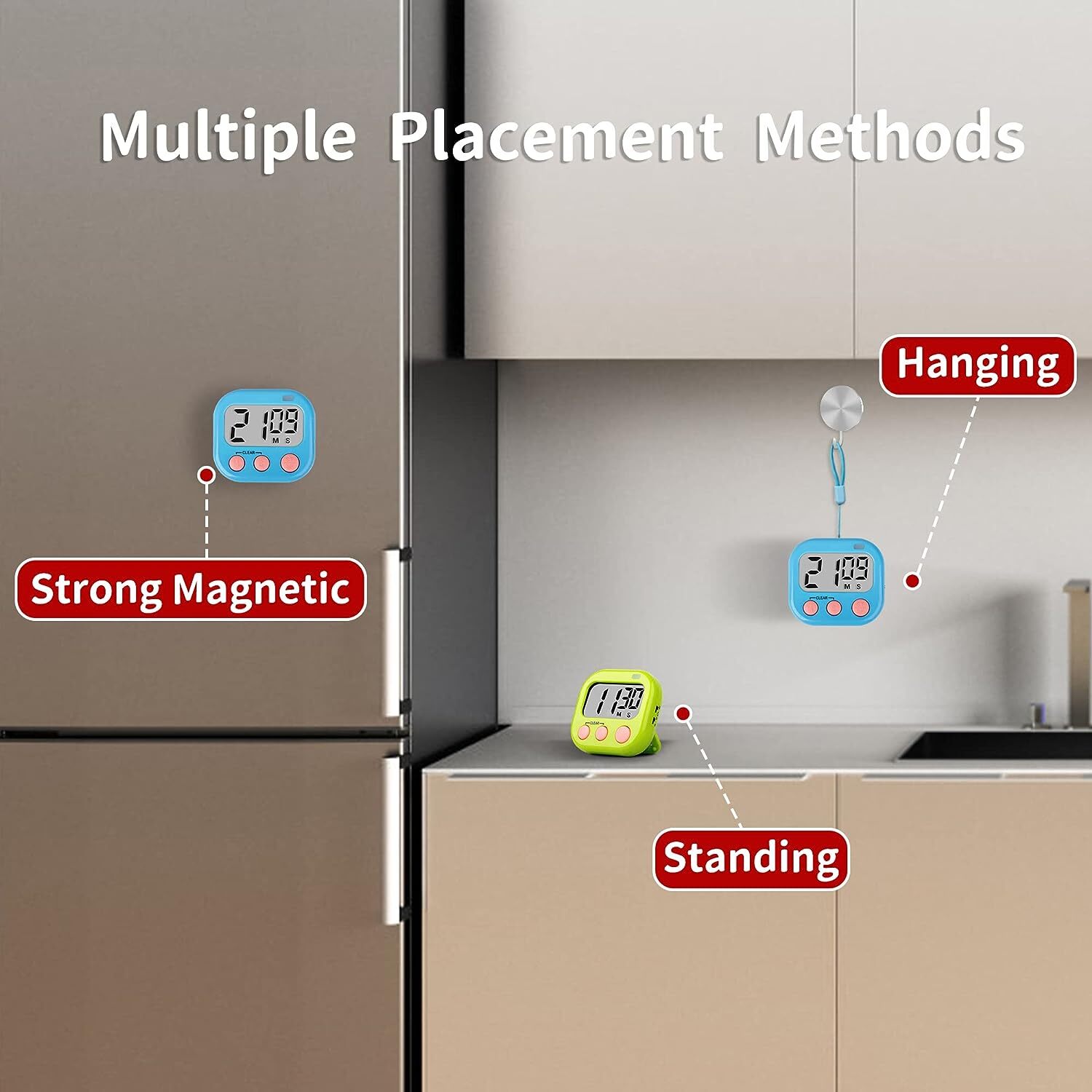 Timer, Timer for Kids, Kitchen Timers Digital Timer for Cooking Egg Classroom