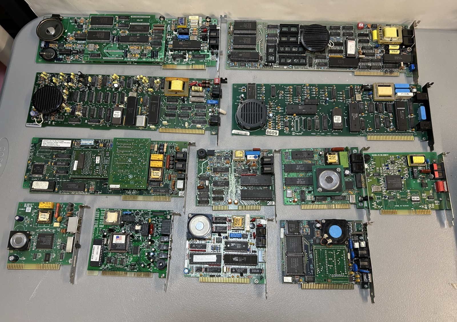 Vintage Lot of 12 Vintage Modem Cards