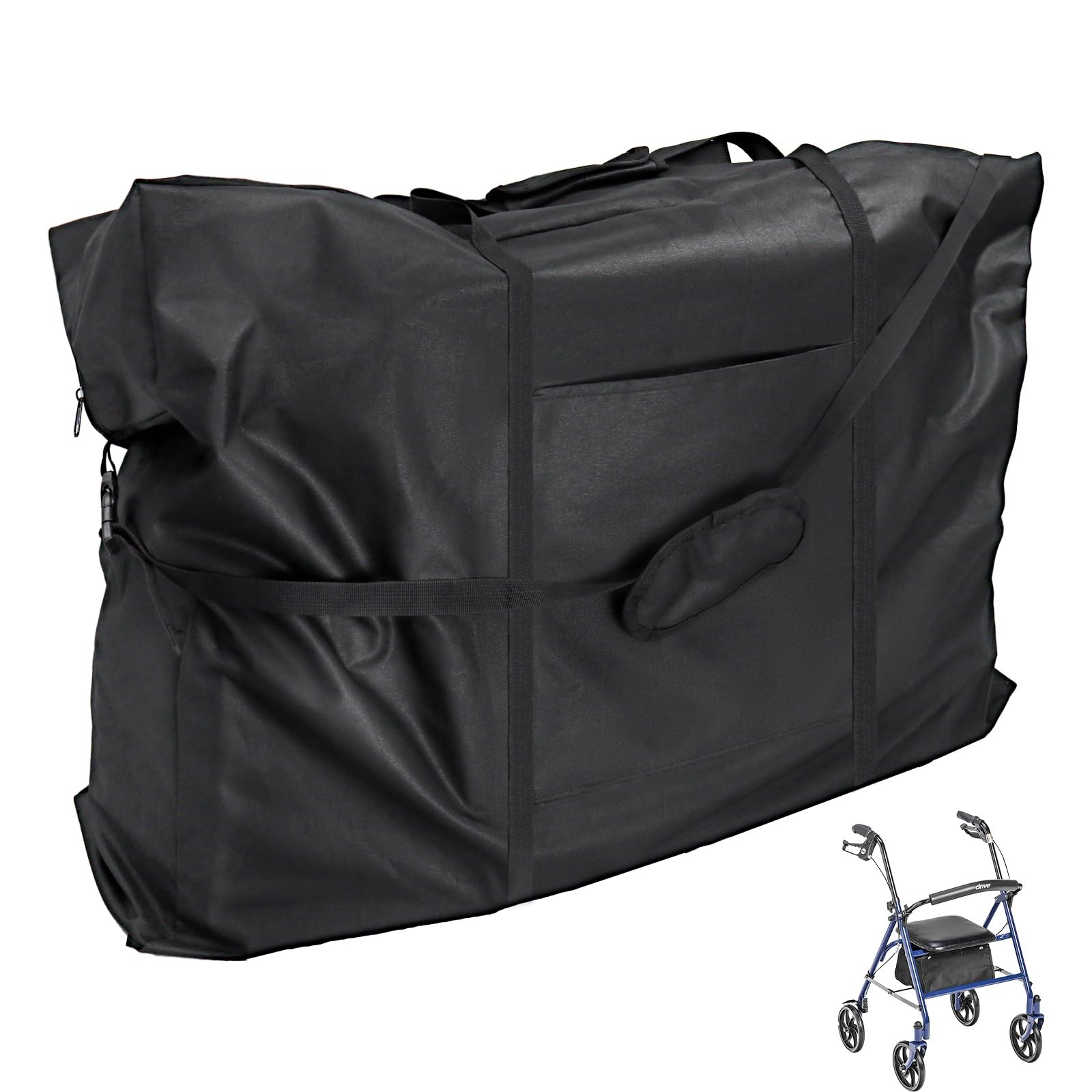 Hengme Rollator Travel Bag - Waterproof Wheelchair 35"Lx10"Wx26"H, Black
