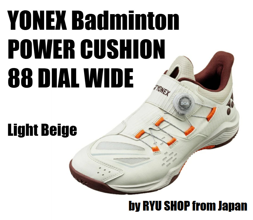 YONEX Badminton Shoes POWER CUSHION 88 DIAL WIDE SHB88D3W 343 Light Beige