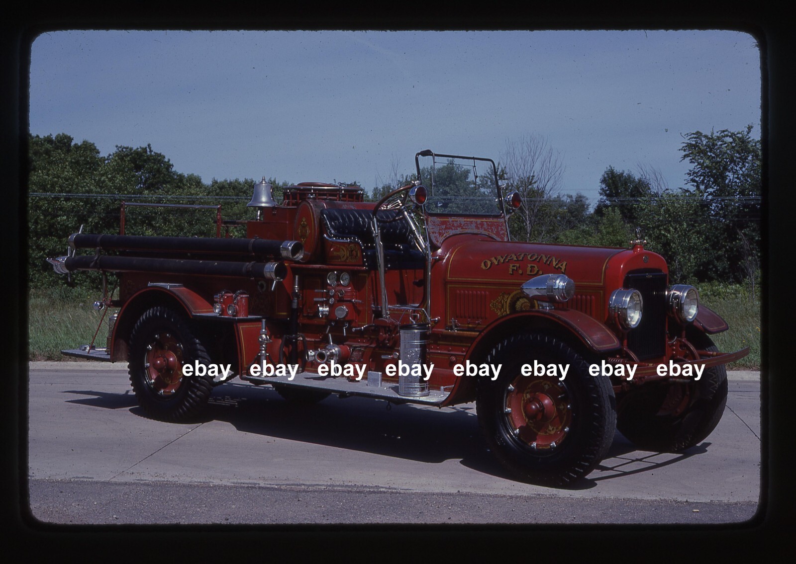 Owatonna MN 1920s Seagrave pumper  Fire Apparatus Slide