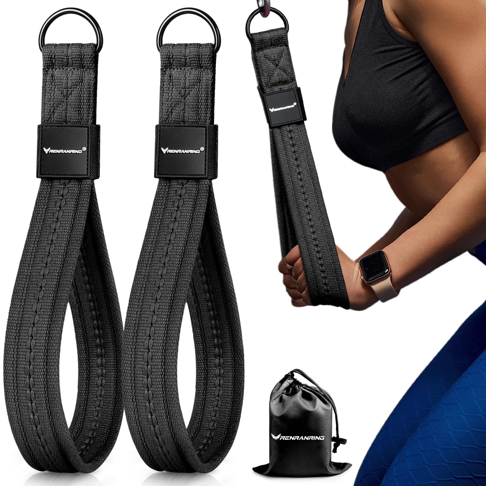 Tricep Rope Cable Attachment Handles for Gym, 13inch Exercise Handles