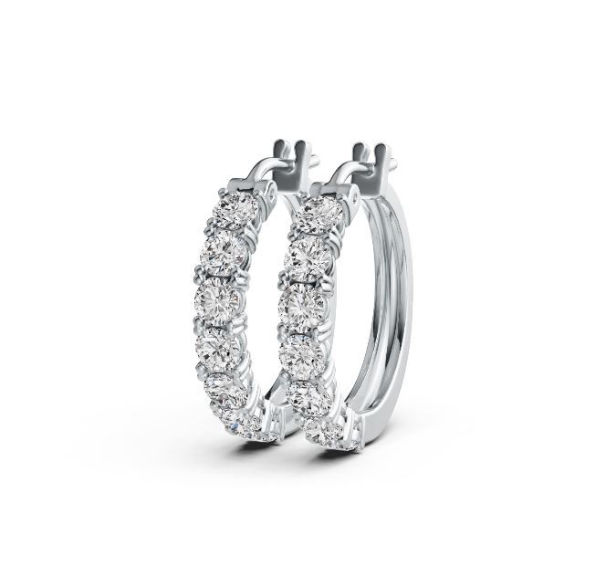 Sterling Silver Semi Mount Earrings Setting Round RD 4x4mm
