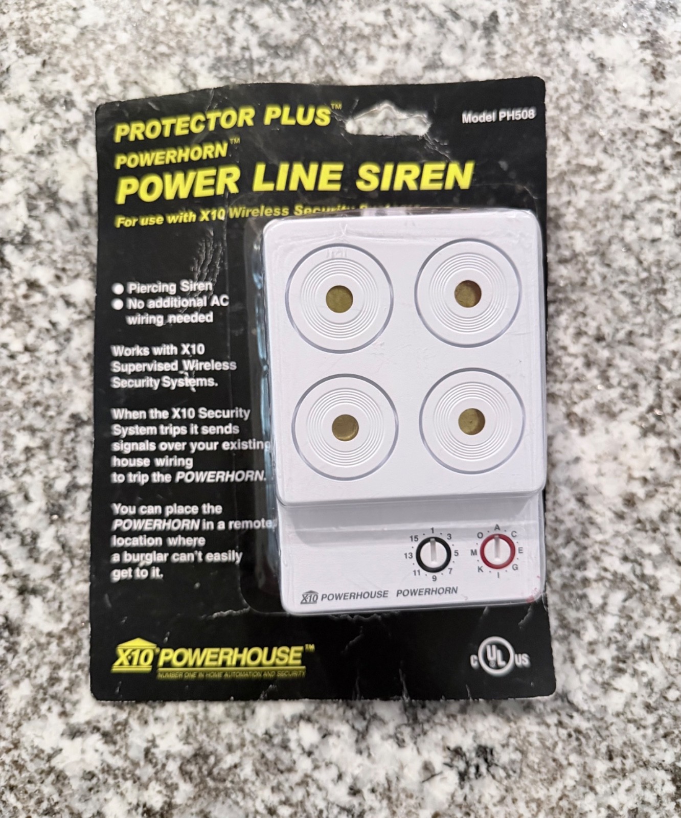 X10 Powerhouse Protector Plus Power Line Siren Powerhorn