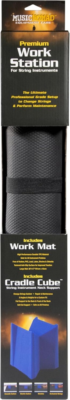 Instrument Work Mat & Cradle Support for Guitar Bass Violin Stringed Tools