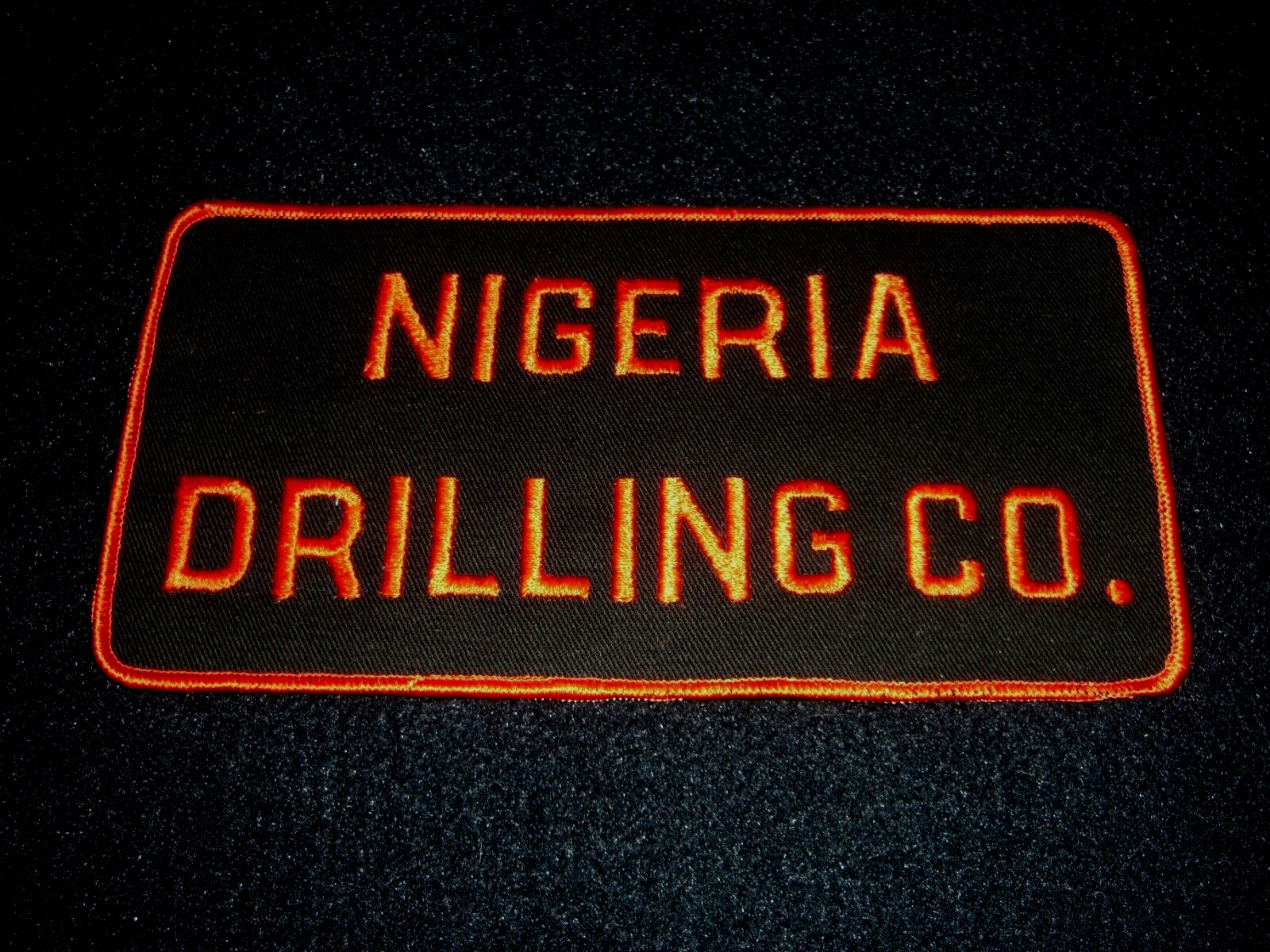Vintage Nigeria Drilling Co. Back Jacket 7.5In By 4In Patch Orginal – Rare