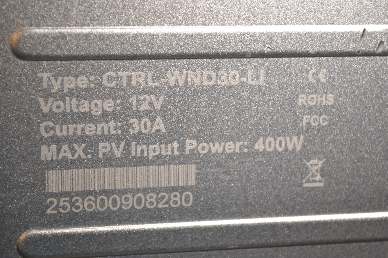 RENOGY Wanderer Solar Charge Controller Model: RNG-CTRL-WND30-LI