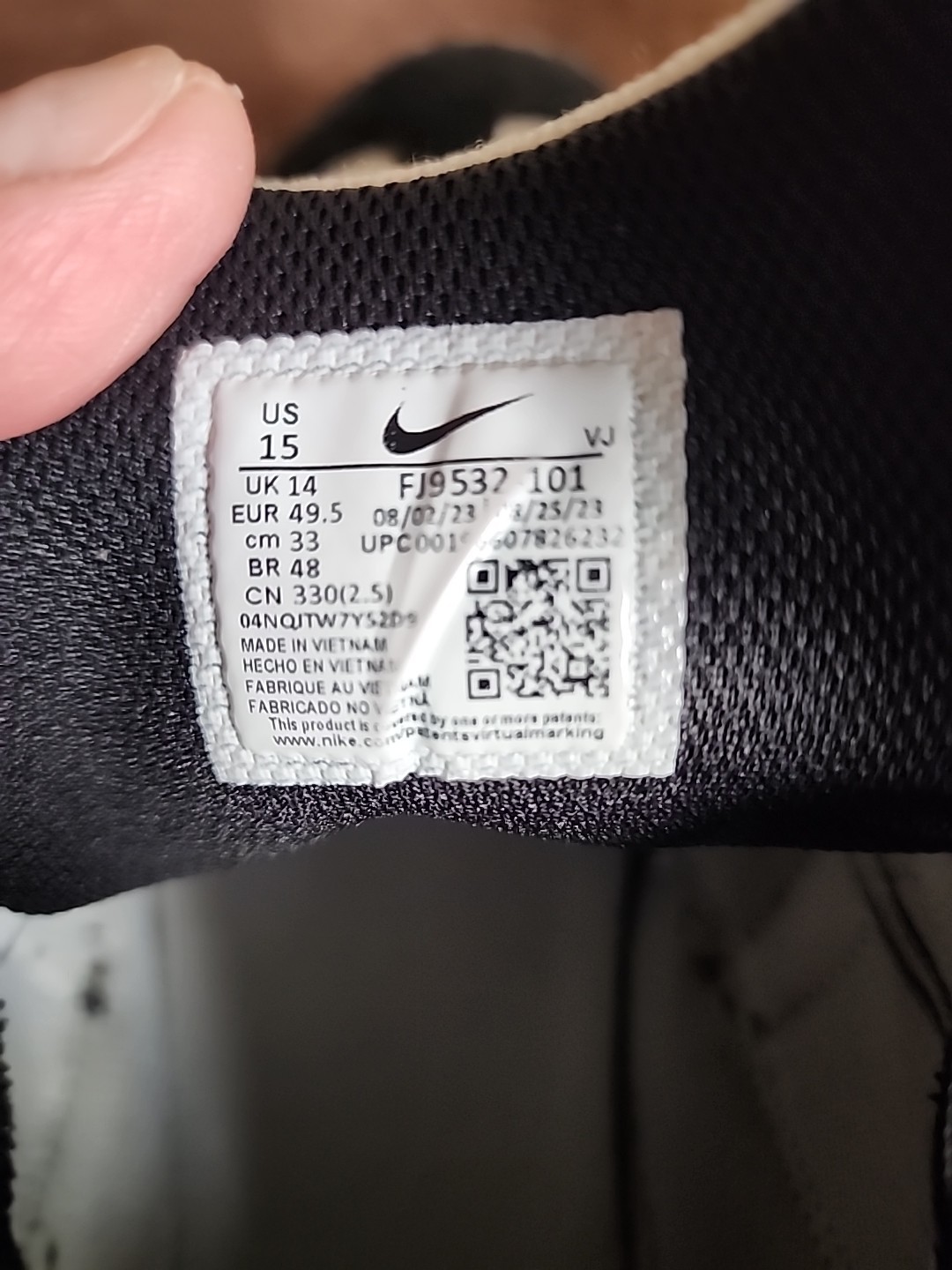 Nike Air.didnt Get To Wash But Very Nice,sz 15 Blk.white.
