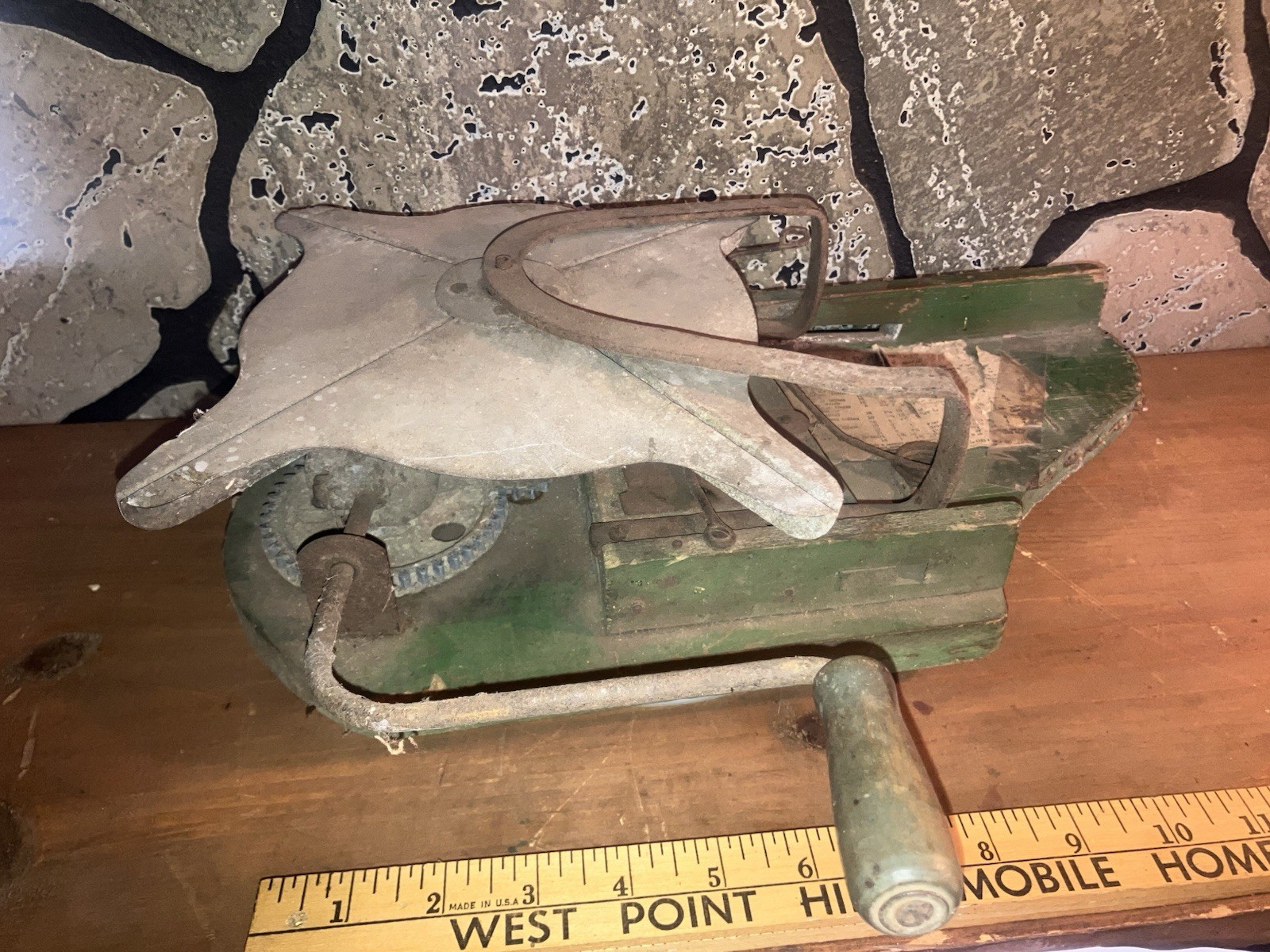 Antique Spreader Seed Sower Green Antique Decor