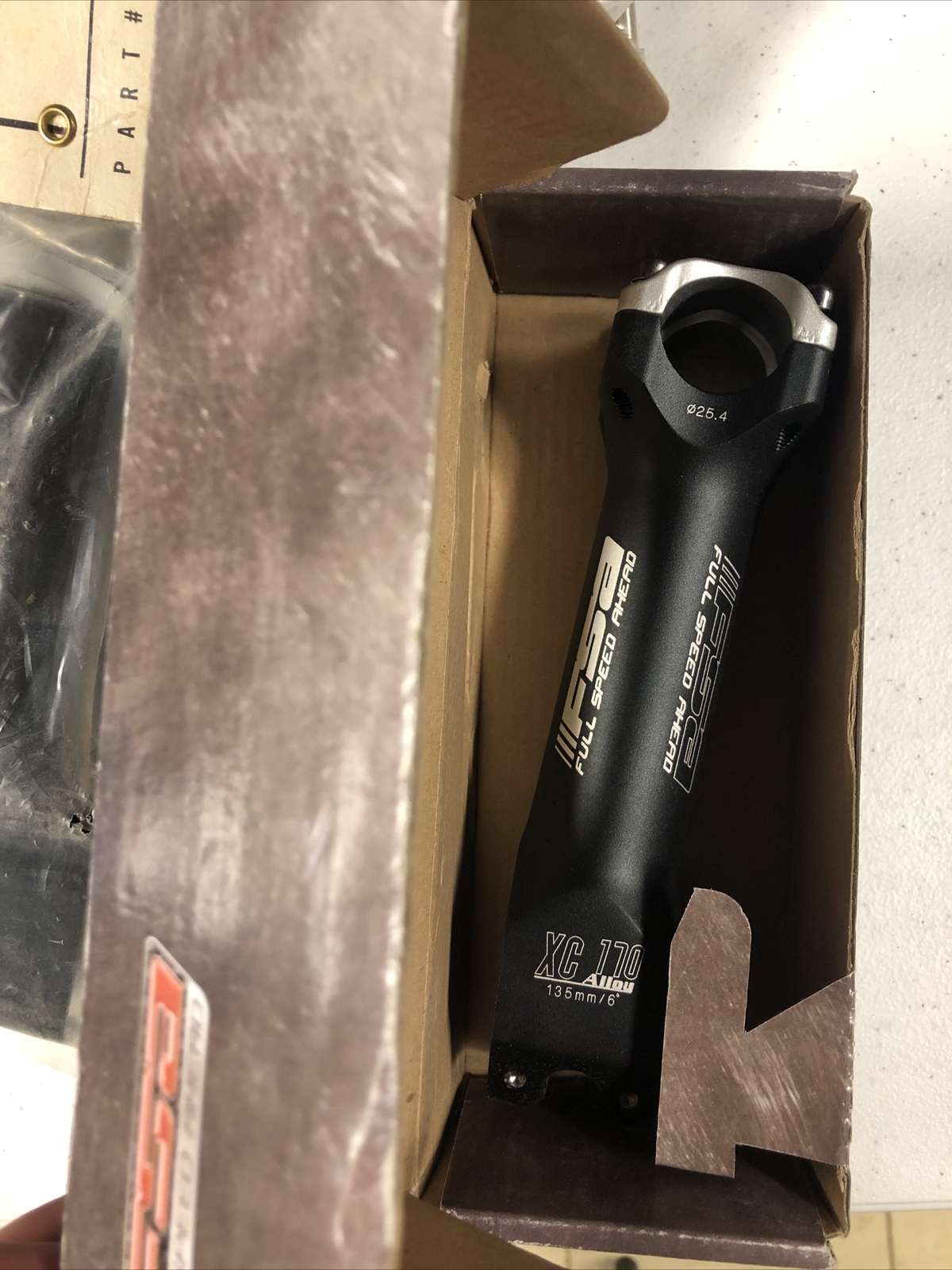 NEW Full Speed Ahead FSA Stem XC 170 Alloy 25.4 135 mm 6 deg 1-1/8" x 1" NOS