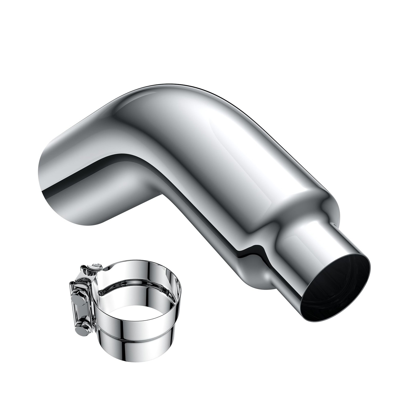 JY PERFORMANCE 4 Inch (ID) Diesel Exhaust Tip Elbow Tip 4'' Inlet 6'' Outlet ...