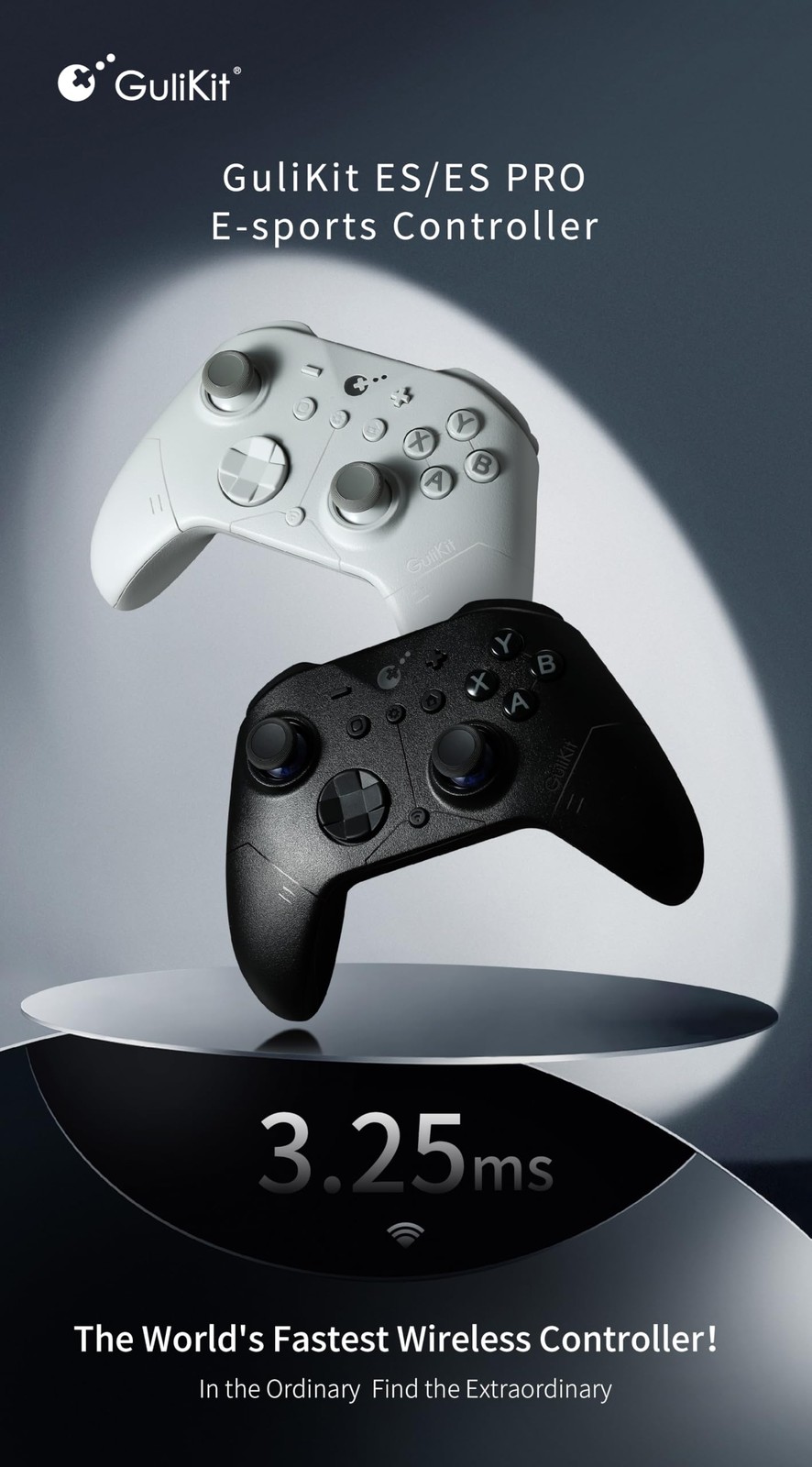 GuliKit ES PRO Wireless PC Controller – TMR PRO-White