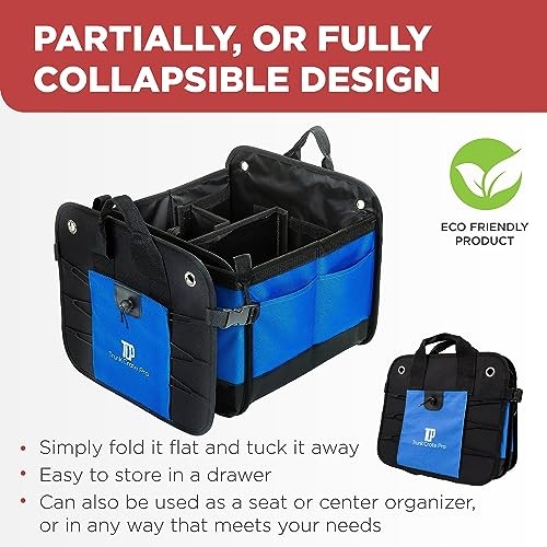 Car Trunk Organizers | Trunk Organizer, Car Storage Organizer - Large Blue