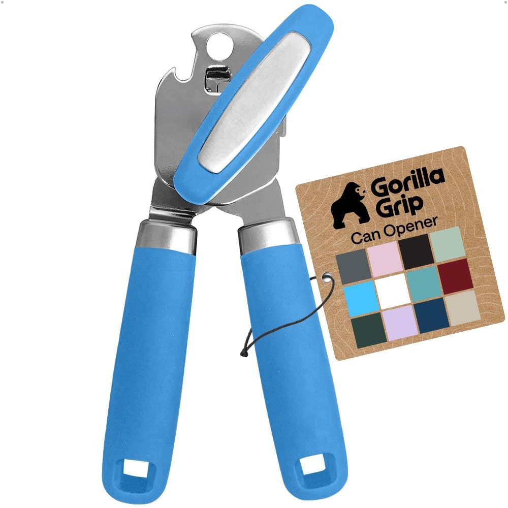 Heavy Duty Stainless Steel Smooth Edge Manual Can One Size, Aqua