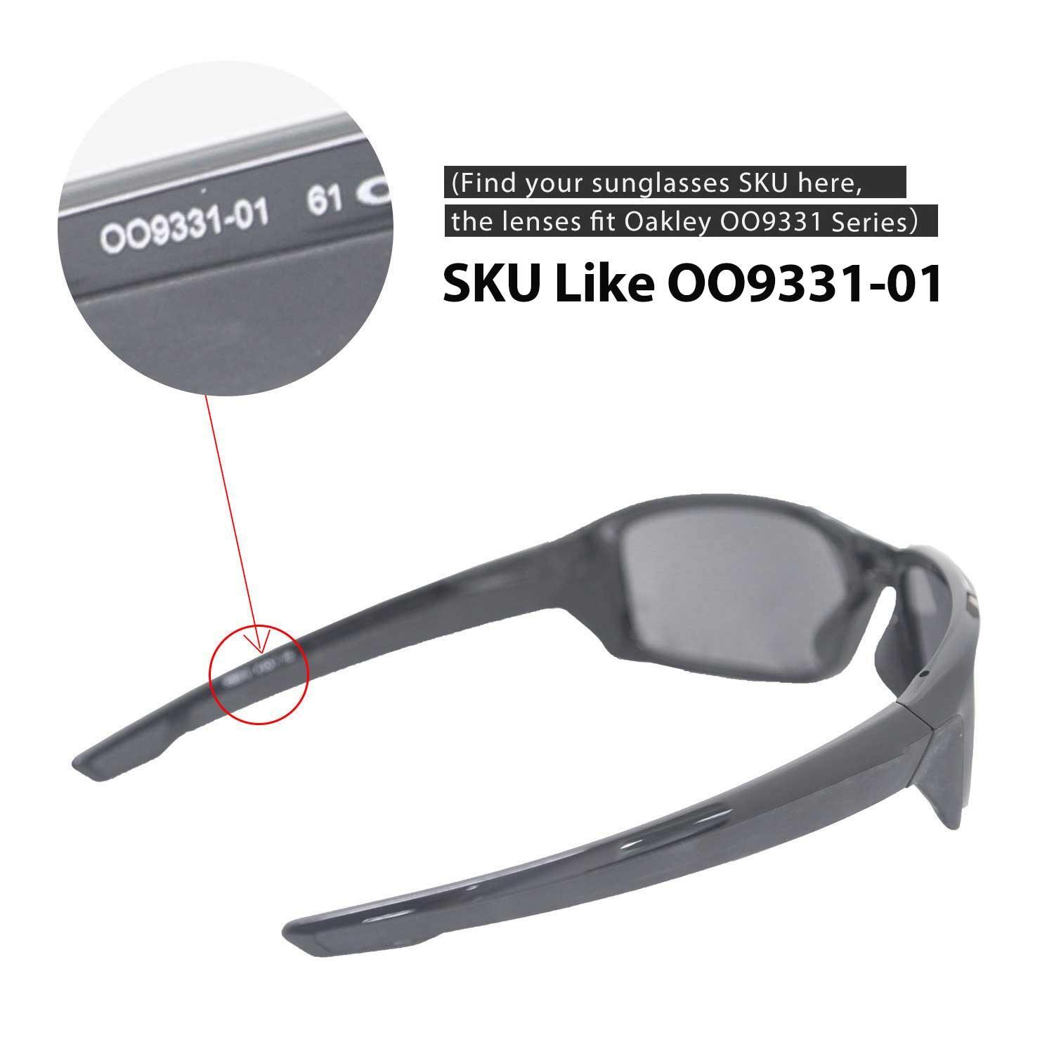 Walleva Black Polarized Replacement Lenses For Oakley Straightlink Sunglasses