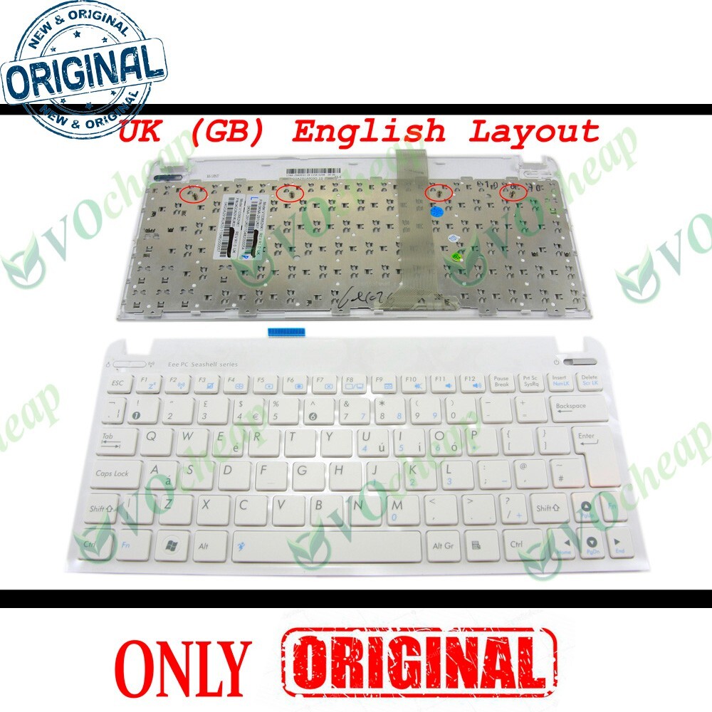 UK IT Keyboard Asus Eeepc SeaShell 1015 1011PX 1015P 1015PE 1015PN 1015PED PEM