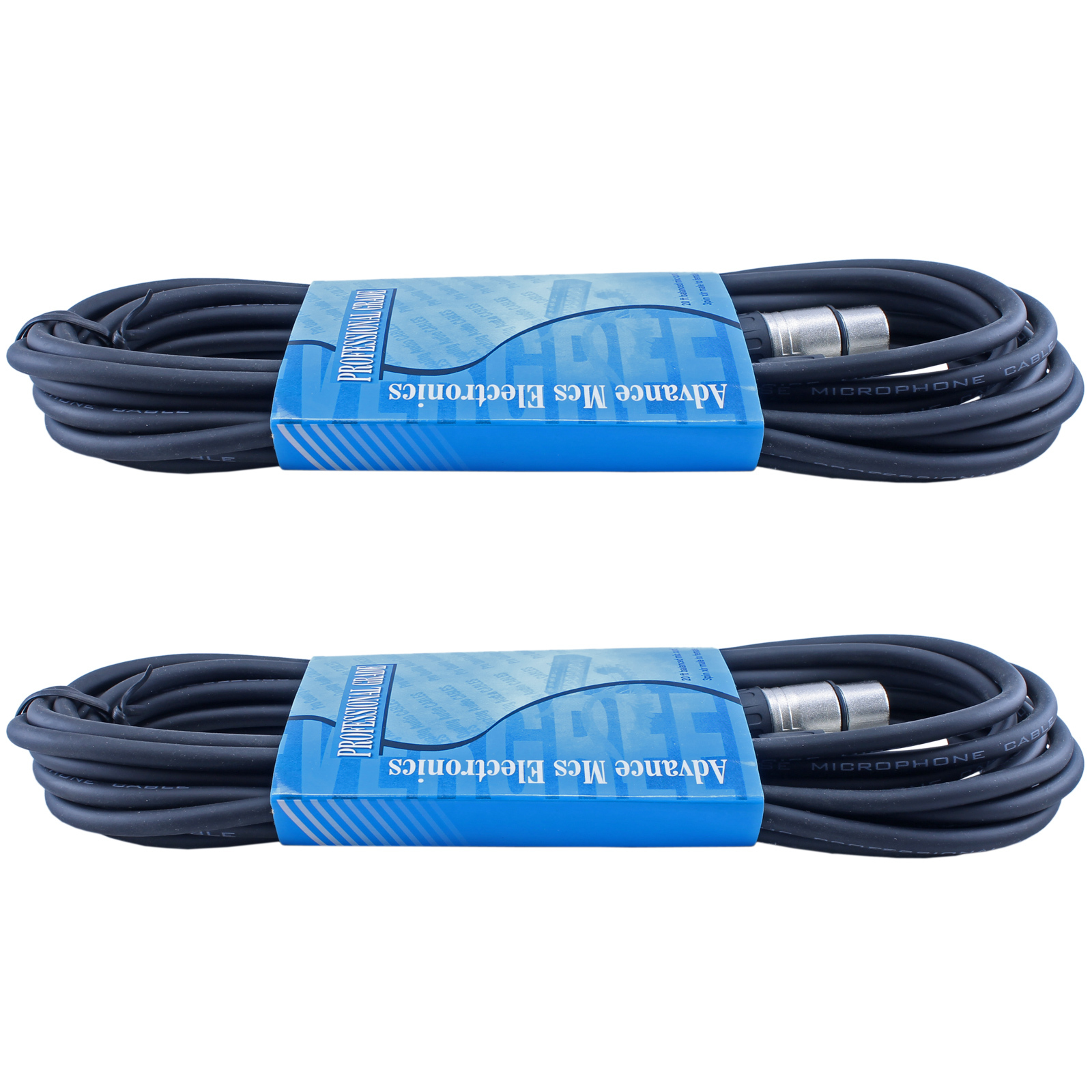2pack 35ft foot feet XLR balanced shielded powered speaker monitor cables cords